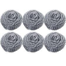 SCOURING PAD + SPONGE + STEEL BALL COMB