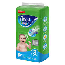 FINE BABY MEDIUM 52 DIAPERS