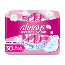 ALWAYS LARGE WITH WINGS 30`S PINK